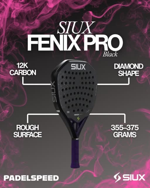 Padel Racket Siux Fenix Pro Black (2026)