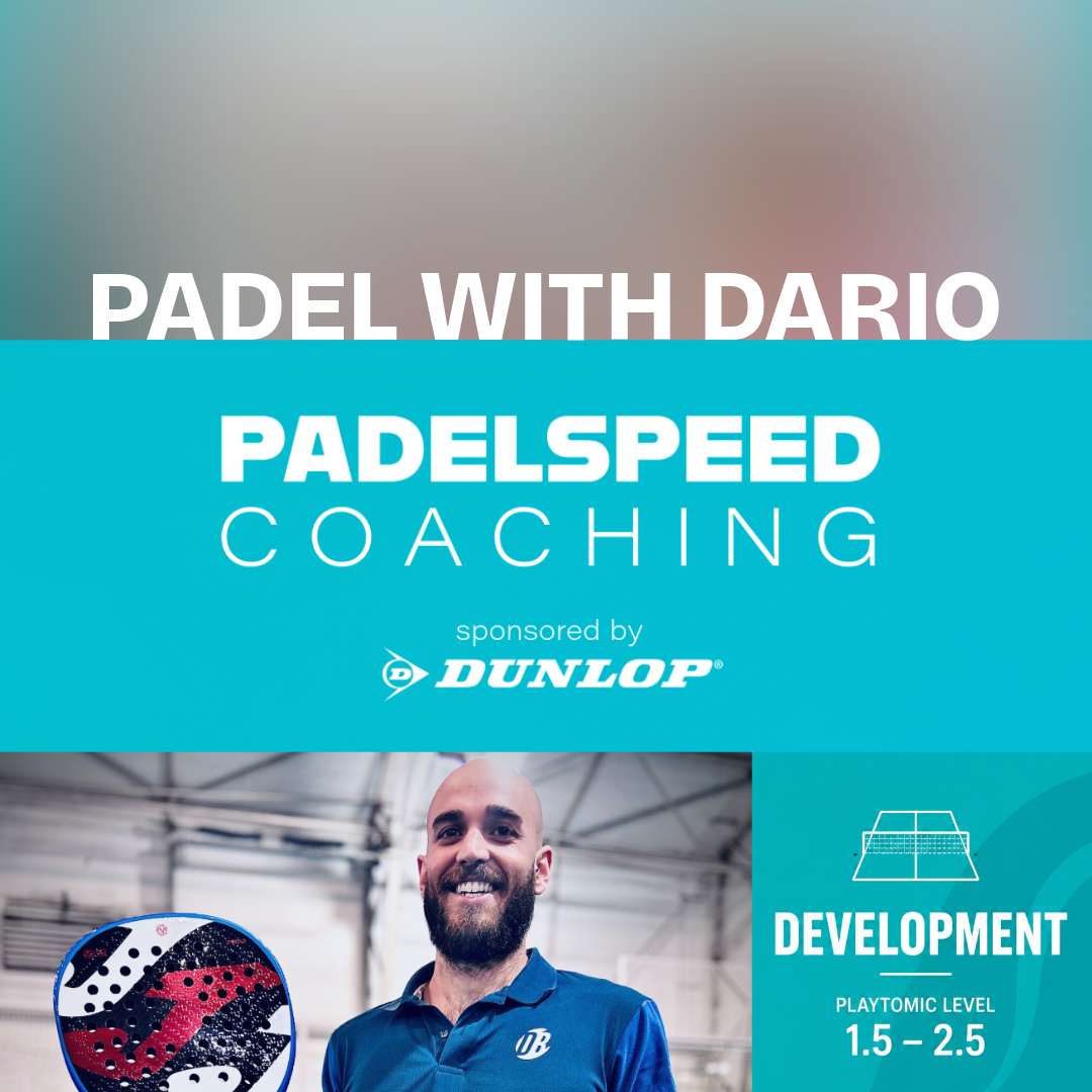 Padelspeed Coaching: Next Level Padel with Dario (Development), 1:30-2:30pm Fridays (Cardiff)