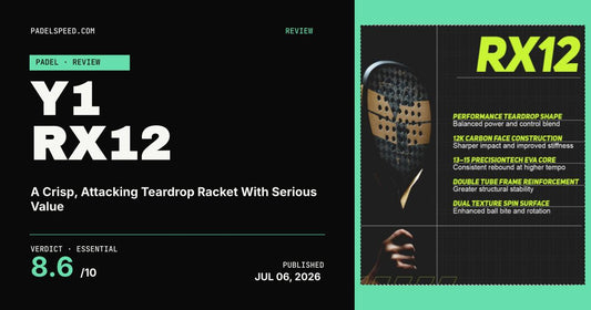 Y1 RX12 Padel Racket 2026 Review: A Crisp, Attacking Teardrop Racket With Serious Value