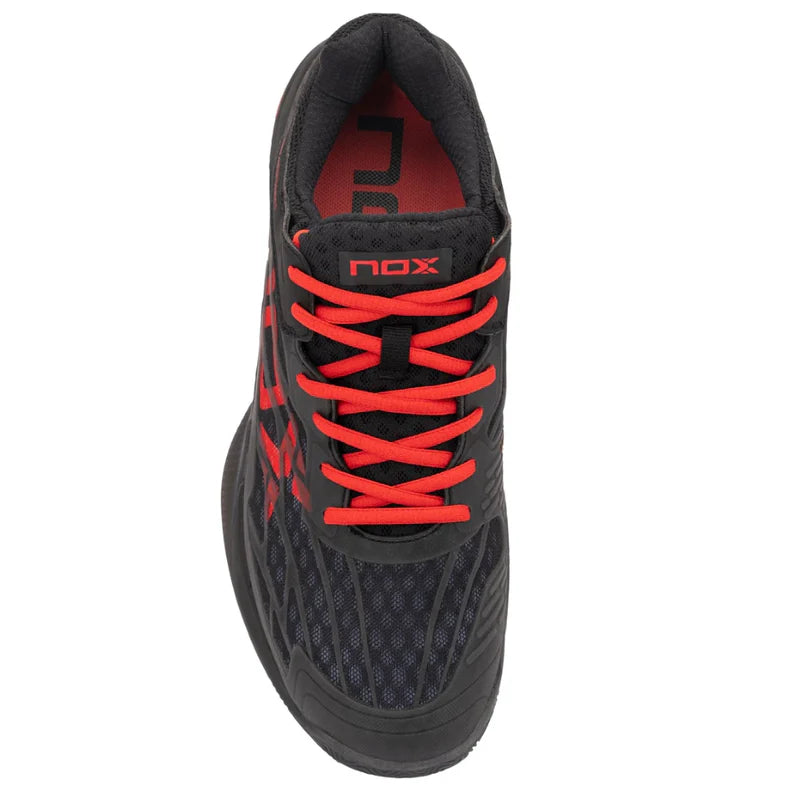 Men's Shoes NOX AT10 LUX (Black/Red) - Padelspeed - UK padel and racket sports shop (Shoes and accessories, Shoes)