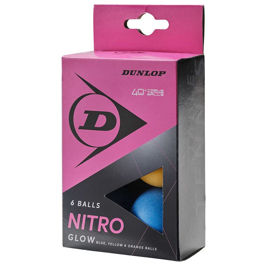 Table Tennis Balls Dunlop Nitro Glow (Pack of 6) - Padelspeed - UK padel and racket sports shop (Sports & Outdoors)