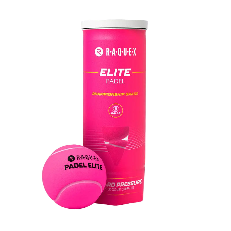 Padel Balls Raquex Elite Pink (Tube of 3) - Padelspeed - UK padel and racket sports shop (Sports and outdoors, Paddle tennis)