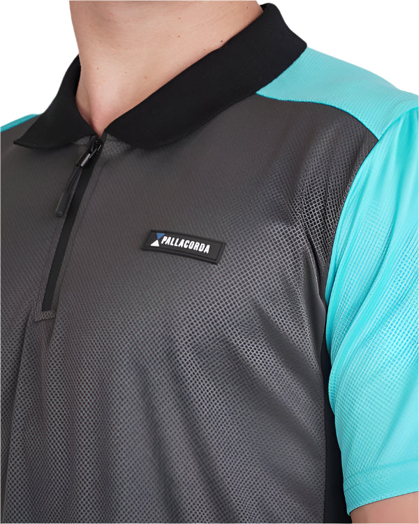 Men's Pallacorda Premium Zip Polo (Grey)