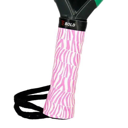 Bold Pink Zebra Padel Grip (3 Pack)
